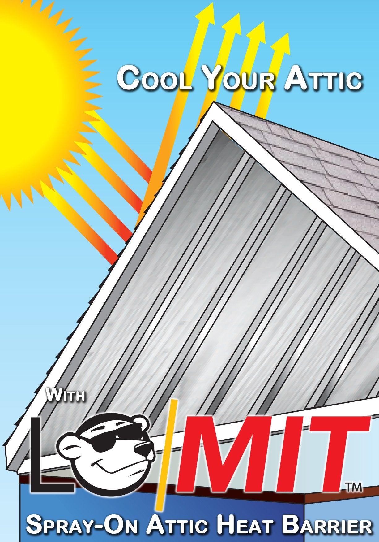 LO/MIT-II MAX Radiant Barrier Spray - 5 Gallon Attic Heat Reflective Paint (Covers 2,000 sqft)